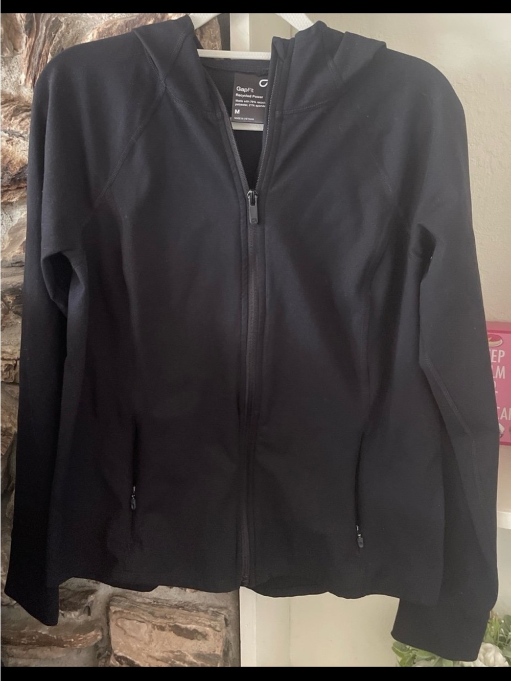 GAP Black Full-Zip Active Jacket